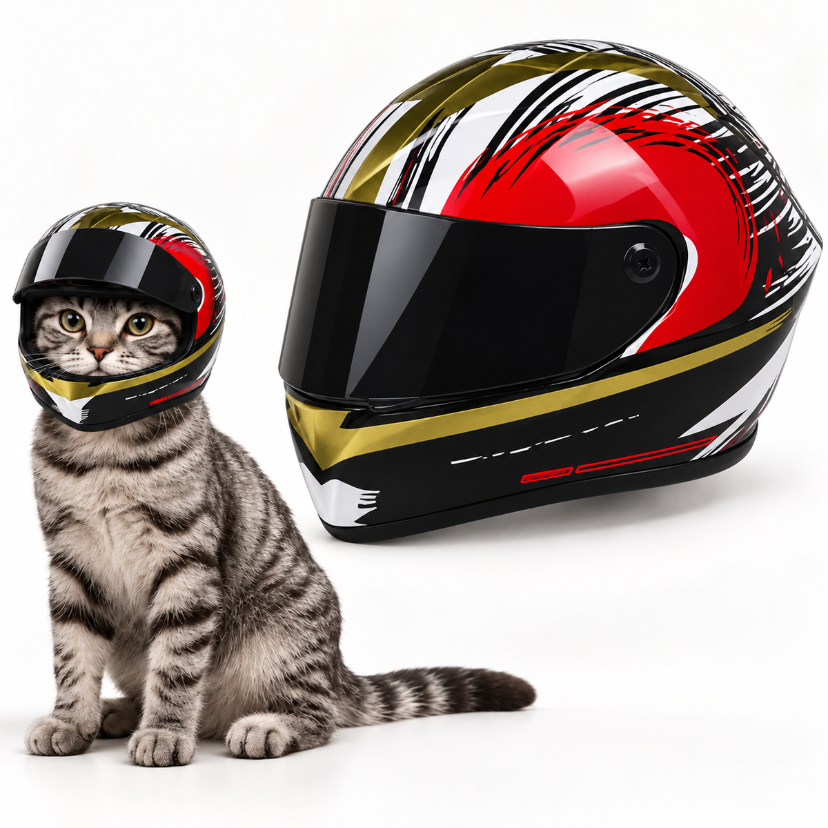 Pet Motorcycle Helmet with Flip-Up Visor
