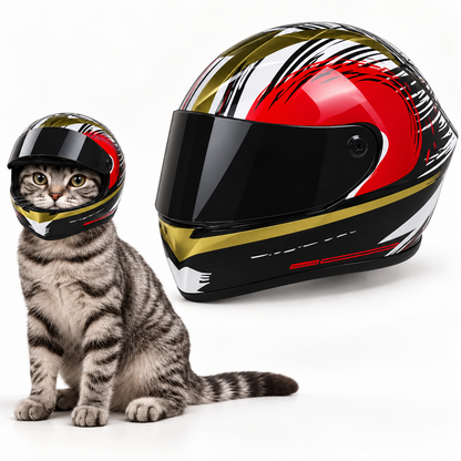 Pet Motorcycle Helmet with Flip-Up Visor